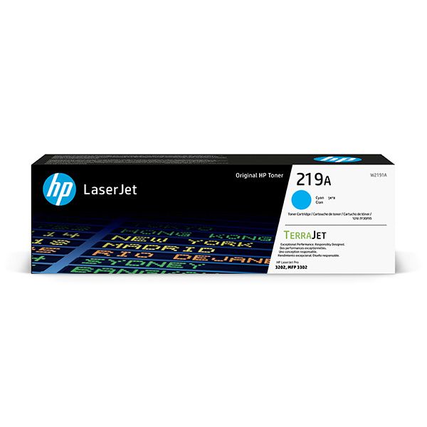 Cartus toner HP Color LaserJet Pro MFP 3302fdn,  Color LaserJet Pro MFP 3302dn, HP 219A 1.2k Cyan Original