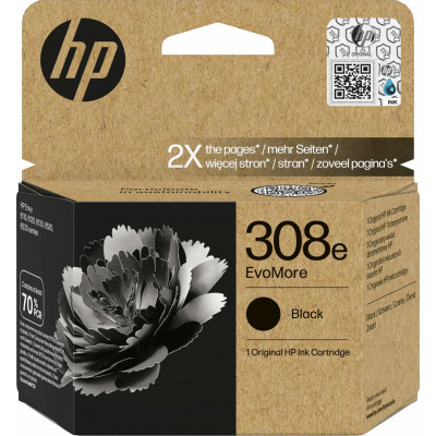 Cartus cerneala HP Envy 6110, 6110e, 6120, 6120e, 6130, 6132e, 6520, 6520e, 6530 , HP308e, 0.3k Black Original