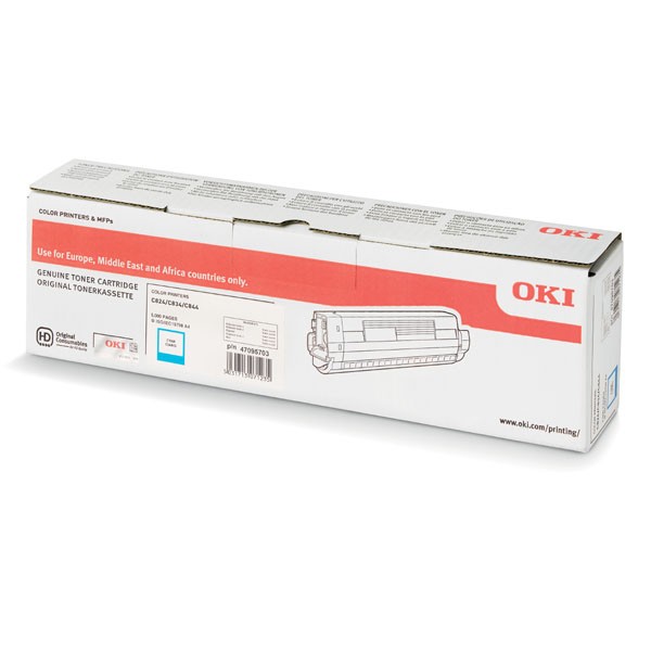 Cartus toner OKI C834, C844, 5k Cyan Original