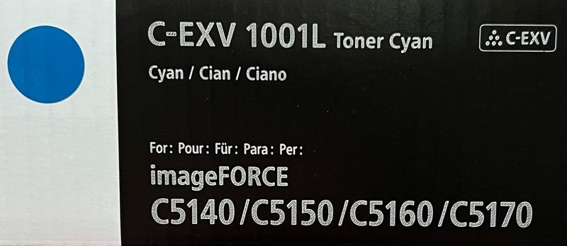 Cartus toner Canon imageFORCE C5100 MFP, C-EXV1001L, 24k Cyan Original