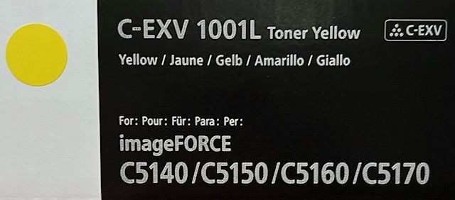 Cartus toner Canon imageFORCE C5100 MFP, C-EXV1001L, 24k Yellow Original