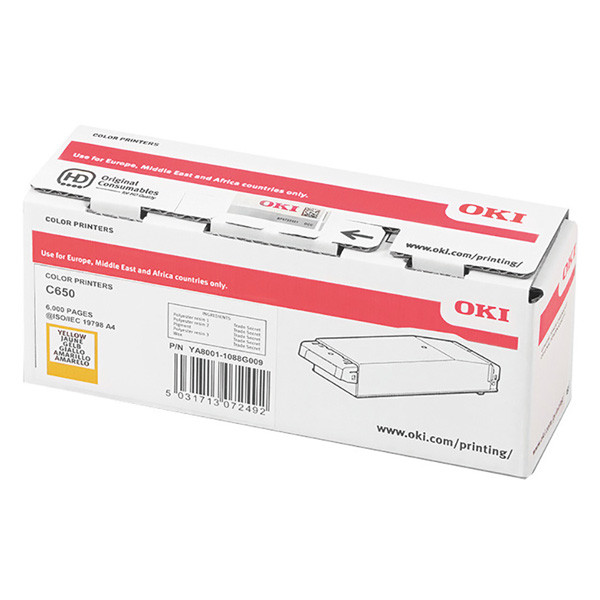 Cartus toner Oki C650, 6k Yellow Original 