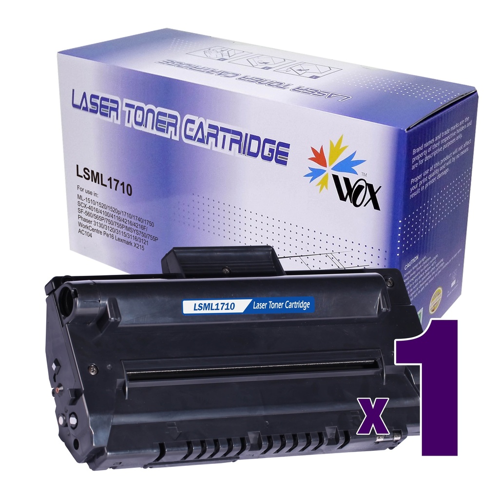 Cartus toner Samsung ML 1510,ML 1520,ML 1520p,ML 1710,ML 1740,ML 1750,SCX 4016,SCX 4100,SCX 4116,SCX 4216,SCX 4216F,SF 560,SF 565P,SF 750,SF 755P,MSYS750,MSYS755P,Xerox Phaser 3130, Phaser 3120,Phaser 3115,Phaser 3116,Phaser 3121,WC Pe16,Lexmark X215,Ricoh AC104 ML-1710D33k Black Compatibil Rainbow