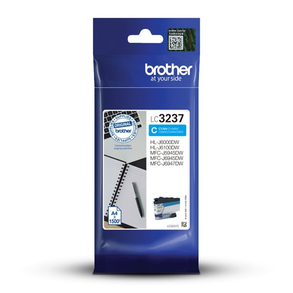Cartus cerneala Brother MFC J5945DW, MFC J6945DW, MFC J6947DW LC3237 LC3237C 1.5k Cyan Original