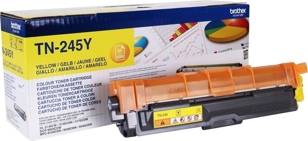Cartus toner Brother HL 3170, HL 3150, HL 3140, MFC 9340 CDW, MFC 9140 CDN, HL 3150 CDW, HL 3140 CW, DCP 9020 CDW, MFC 9330 CDW TN245 TN245Y Yellow Original