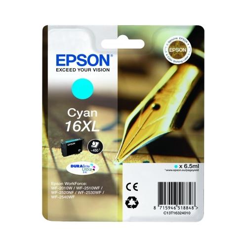 Cartus cerneala EPSON STYLUS WF 2010W Nr.16XL C13T16324010 Cyan Original