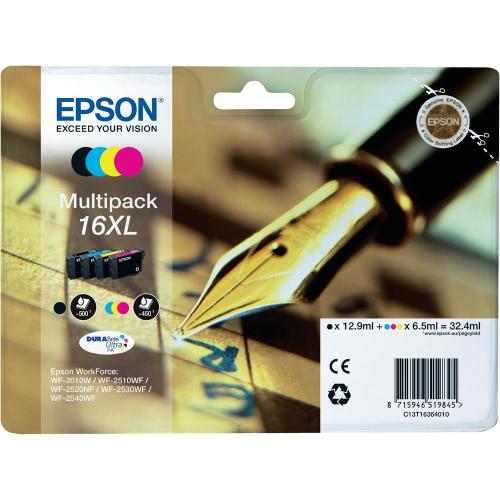Multipack cerneala EPSON STYLUS WF 2010W Nr.16XL CYMK Cyan/Magenta/Yellow Original
