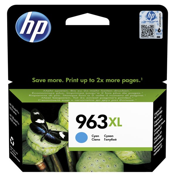 Cartus cerneala High Yield HP OJ Pro 9010, OJ Pro 9020, OJ Pro 9013, OJ Pro 9023, OJ Pro 9014 NR.963XL NR.963XL 3JA27AE 1.6k Cyan Original