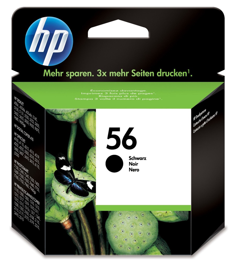 Cartus cerneala HP DJ 5600, OJ 4105, DJ 5850, OJ 4255, OJ 4219, OJ 5510, DJ 5100, DJ 9600, DJ 450, OJ 4110, OJ 4215, OJ 5505, DJ 5550, DJ 450C, PSC 1310 NR.56 Black Original