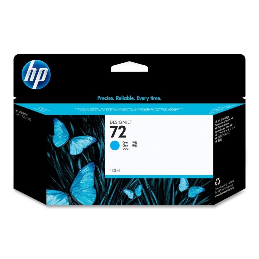 Cartus cerneala HP DJ T 1120, DJ T 620, DJ 1200, DJ T 1100, DJ T 610 NR.72 130ml NR.72 C9371A 130ml Cyan Original