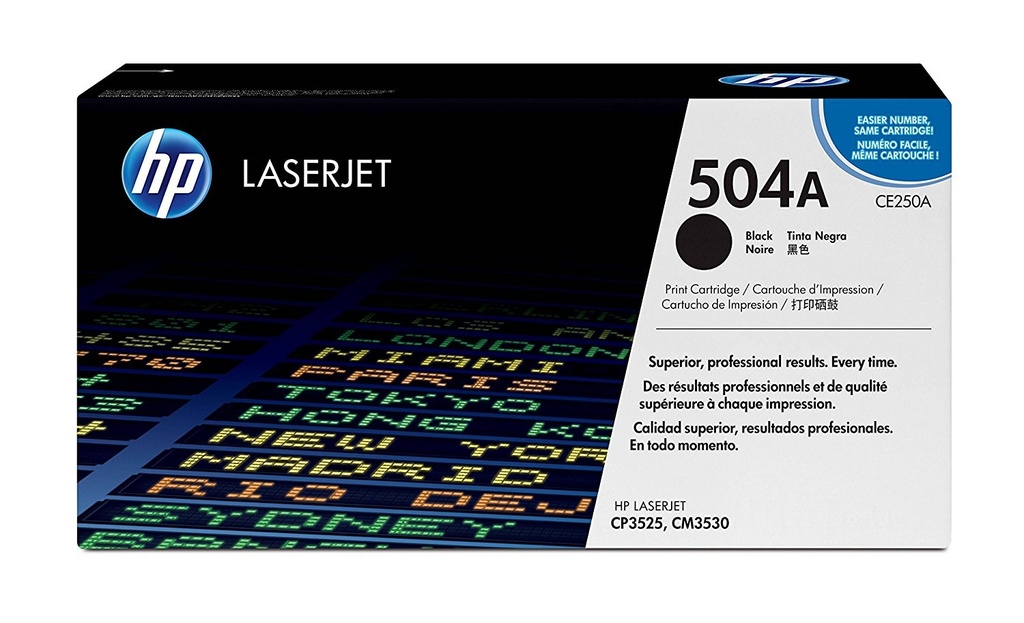 Cartus toner HP Color LJ CM3530, Color LJ CP3525, NR.504A, HP 504A, 5k, Black, Original