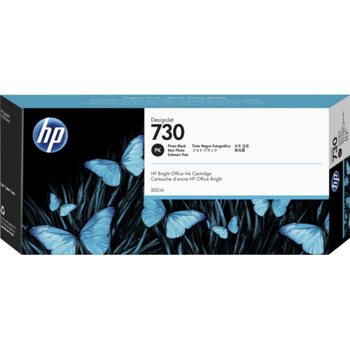 Cartus cerneala HP DJ T1600, DJ T1700, DJ T2600 NR.730 300ml NR.730 P2V73A 300ml Photo Black Original