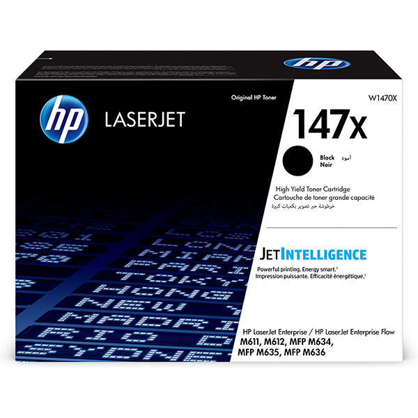 Cartus toner HP LJ ENTERPRISE M611dn, LJ ENTERPRISE M612dn, LJ ENTERPRISE M635 NR.147X 25.2k Black Original
