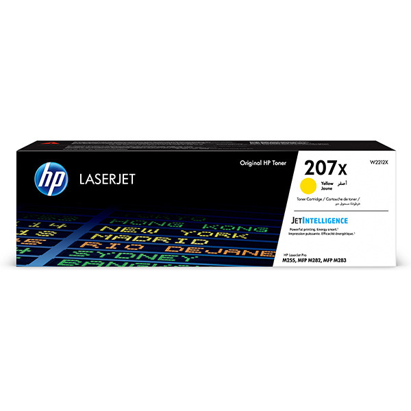 Cartus toner HC HP LJ Pro M283fdn, LJ Pro M255dw, LJ Pro M283fdw, LJ Pro M282nw, NR.207X, HP 207X, W2212X, 2.45k, Yellow, Original