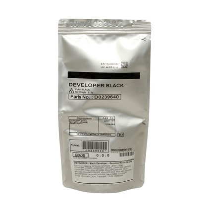 Developer Ricoh AFICIO MPC 2800, AFICIO MPC 2800 AD, AFICIO MPC 2800 DF, AFICIO MPC 3300, AFICIO MPC 3300 AD, AFICIO MPC 3300 DF, AFICIO MPC 4000, AFICIO MPC D0239640 240k Black Original