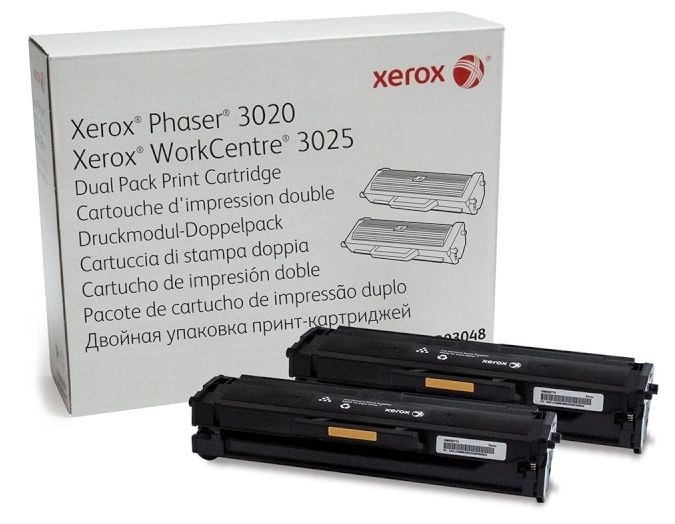 Cartus toner Xerox Phaser 3260, WC 3225, Phaser 3052, WC 3215 2*1.5k BK Dual Pack Black Original