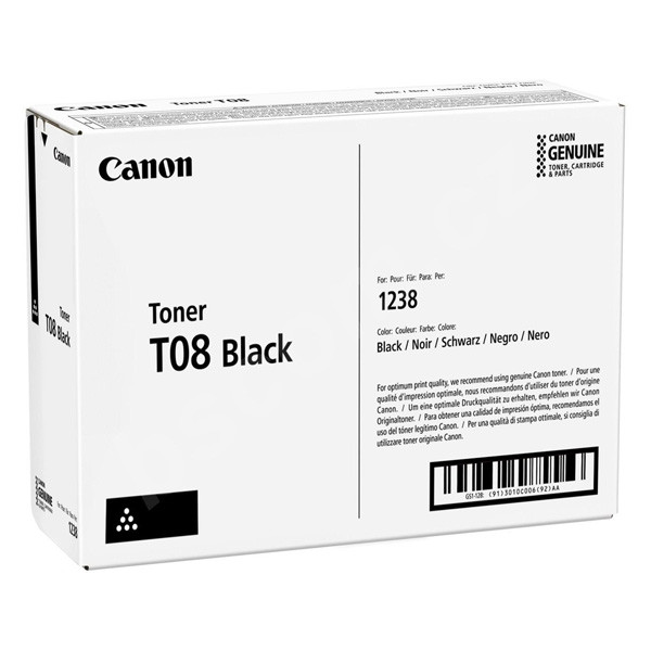 Cartus toner Canon iSensysX 1238i, iSensysX 1238iF, iSensysX 1238P, iSensysX 1238Pr T08 Black Original