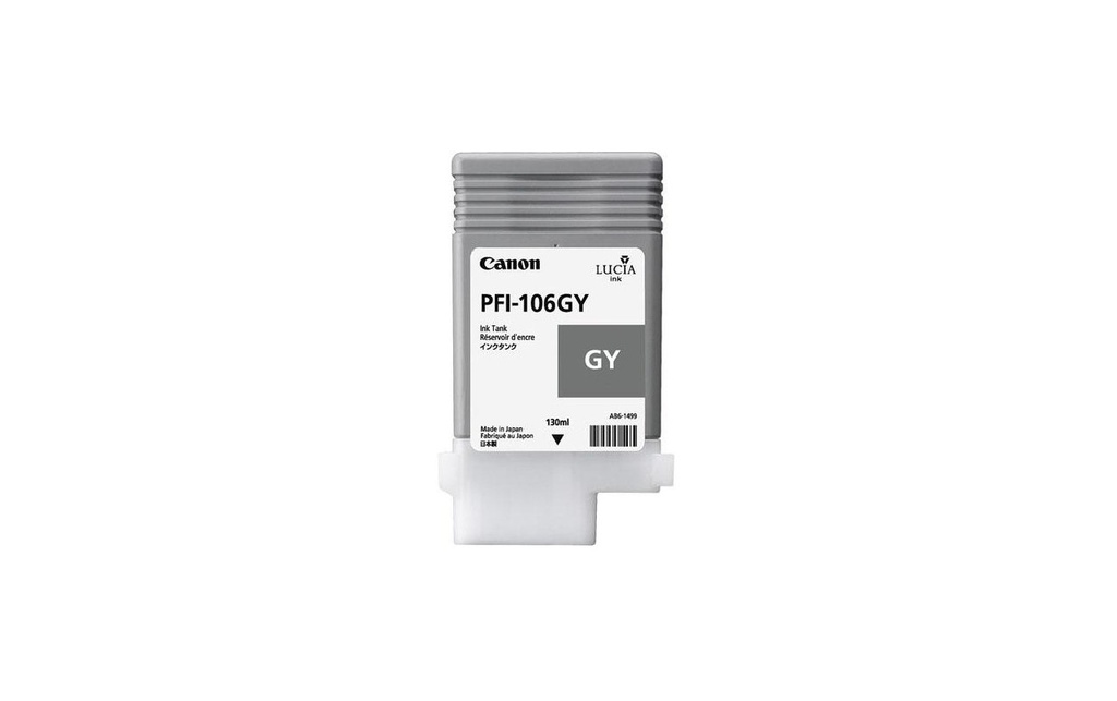 Pigment Ink Tank Canon PFI-106 iPF 6300S, iPF 6400S, iPF 6400SE, iPF 6300, iPF 6400, iPF 6350, iPF 6450 PFI-106, 6630B001AA Inks 160 ml Grey Original