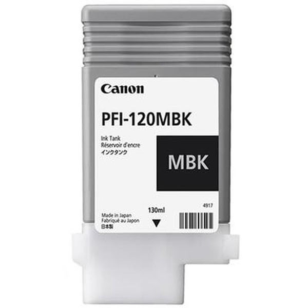 Cartus cerneala Canon PFI-120 imagePROGRAF TM-200, imagePROGRAF TM-205, imagePROGRAF TM-300, imagePROGRAF TM-305, PFI-120, 2884C001AA Inks 130 ml Matt Black Original