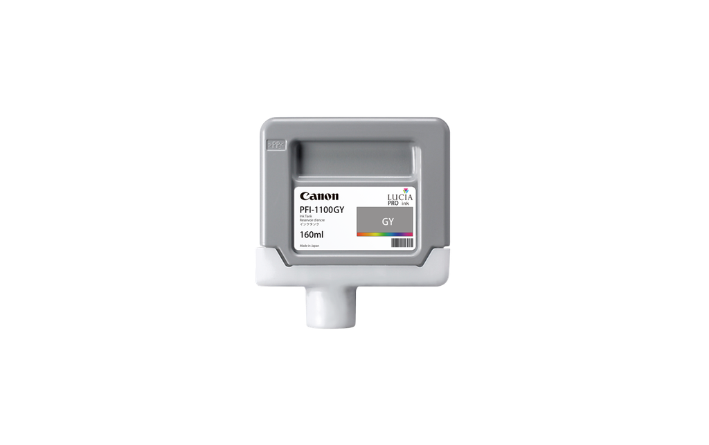 Pigment Ink Tank Canon PFI-1100 imagePROGRAF PRO-2100, imagePROGRAF PRO-4100S, imagePROGRAF PRO-4100, imagePROGRAF PRO-6100S, imagePROGRAF PRO-6100, imagePROGRAF PRO-2000, imagePROGRAF PRO-4000S, imagePROGRAF PRO-4000, imagePROGRAF PRO-6000S, imagePROGRAF PRO-6000 Grey Original
