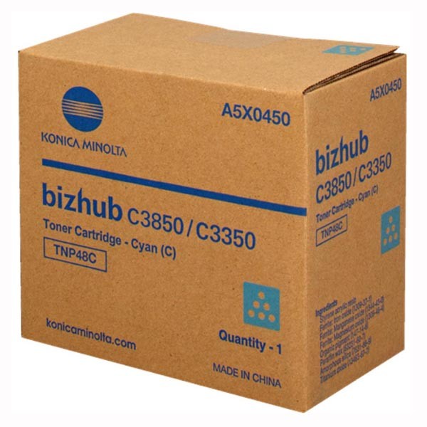 Cartus toner Minolta Bizhub C3350, Bizhub C3850FS, Bizhub C3850 TNP48 TNP48C A5X0450 1 cartridge, Simitri HD-Toner, yield approx. 10K / 5% Cyan Original