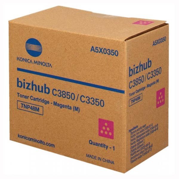 Cartus toner Minolta Bizhub C 3350, Bizhub C 3850FS, Bizhub C 3850 TNP48 TNP48M A5X0350 1 cartridge, Simitri HD-Toner, yield approx. 10K / 5% Magenta Original