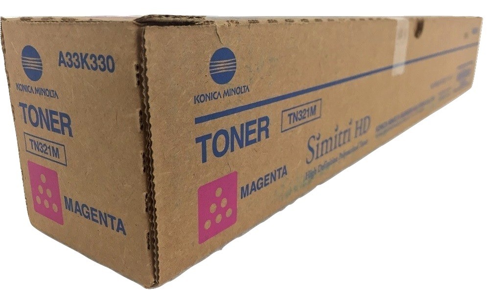 Cartus toner Minolta Bizhub C224, Bizhub C224e, Bizhub C364, Bizhub C364e, Bizhub C284, Bizhub C284e TN321 TN321M A33K350 1 spiral bottle, 514g Toner, yield approx. 25k / 5% Magenta Original