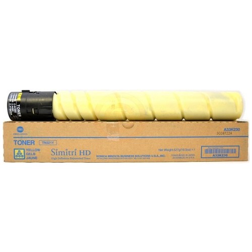 Cartus toner Minolta Bizhub C224, Bizhub C224e, Bizhub C364, Bizhub C364e, Bizhub C284, Bizhub C284e TN321 TN321Y A33K250 1 spiral bottle, 527g Toner, yield approx. 25k / 5% Yellow Original