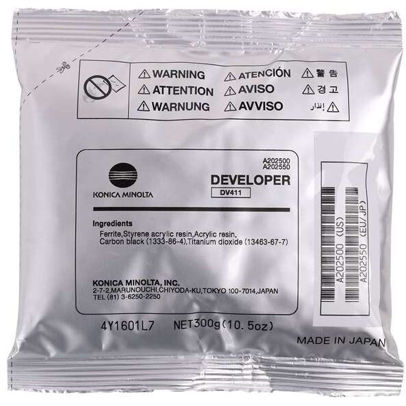 Developer Minolta Bizhub 223, Bizhub 363, Bizhub 423, Bizhub 36, Bizhub 42, Bizhub 283 DV411 Black Original