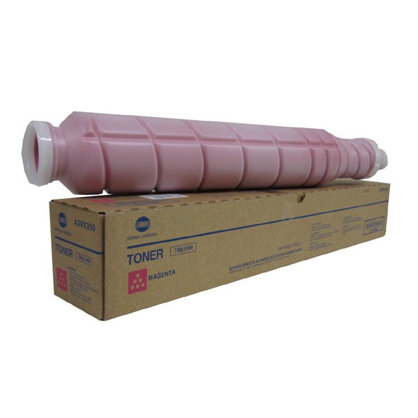 Cartus toner Minolta Bizhub Press C1060, Bizhub Press C1070P TN619 TN619M, A3VX350 1 bottle cartridge, Polymer toner, yield ca. 54,5k (5%) Magenta Original