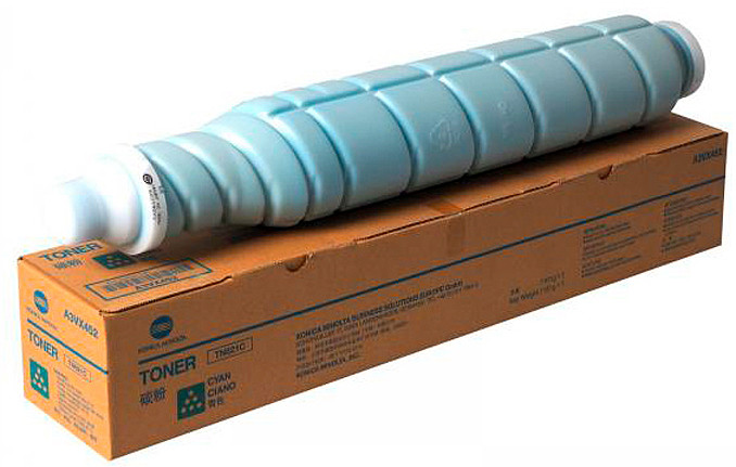 Cartus toner Minolta Accurio Press C83hc TN621 TN621C, A3VX457 1 bottle cartridge, Polymer toner, yield ca. 78k (5%) Cyan Original