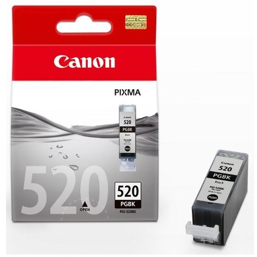 Cartus cerneala Canon P IP 3600,P IP 4600,P IP 4600 X,P IP 4700,P MP 540,P MP 550,P MP 560,P MP 620,P MP 630,P MP 640,P MP 640 R,P MP 980,P MP 990,P MX 860,P MX 870, PGI-520BK, 2932B001AA Black Original