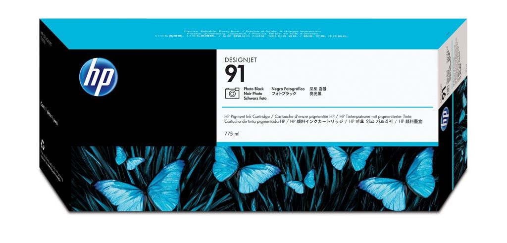 Cartus cerneala HP Designjet Z6100 A0 42', Z6100 A0 60', Z6100PS A0 42', Z6100PS A0 60', NR.91 C9465A Black Original