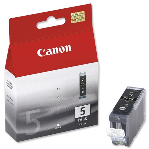 Cartus cerneala Canon Pixma IP3300, IP3500, IP4200, IP4300, IP4500, IP5200, IP5300, IX4000, IX5000, MP500, MP510, MP520, MP530, MP600, MP610, MP800, MP810, MP830, PGI-5BK, BS0628B001AA Black Original