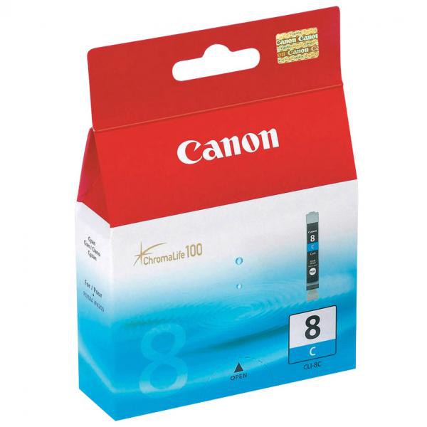 Cartus cerneala Canon IP6700D, PRO 9000, Pixma IP6600, IP7600, MP970, Pixma IP6600D, CLI-8C, 0624B001AF, Cyan, Original