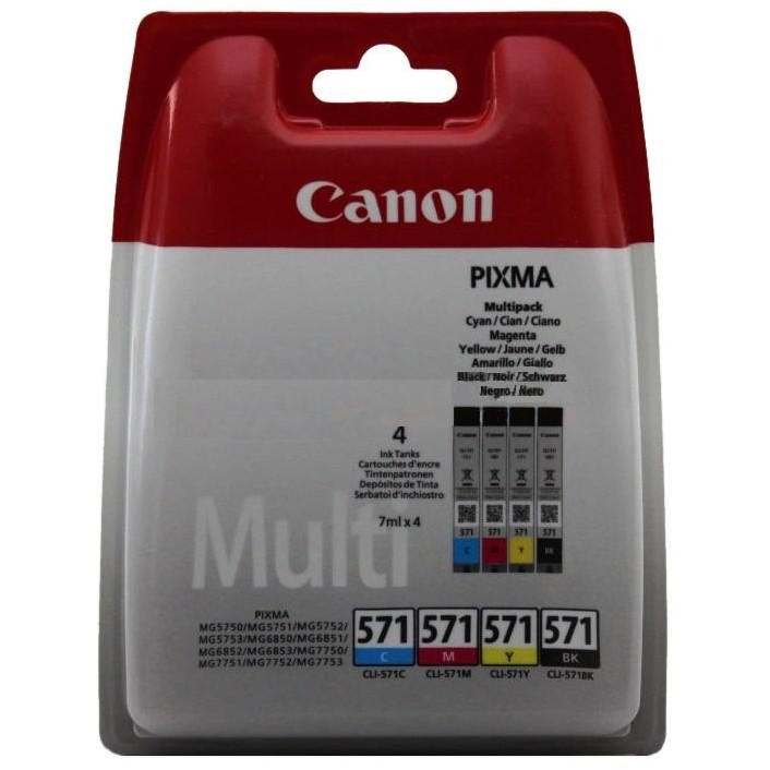 Multipack cerneala Canon Pixma MG5750, MG5751, MG6850, MG6851, MG7750, MG7751, MG7752, TS5050, TS6050, TS8050, TS9050, CLI-571XL CMYBK Original