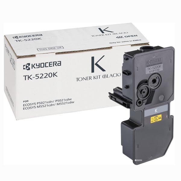 Cartus toner Kyocera Mita TK5220, ECOSYS M5521cdw, M5521cdn, P5021cdn, P5021cdw, TK-5220K 1.2k Black Original
