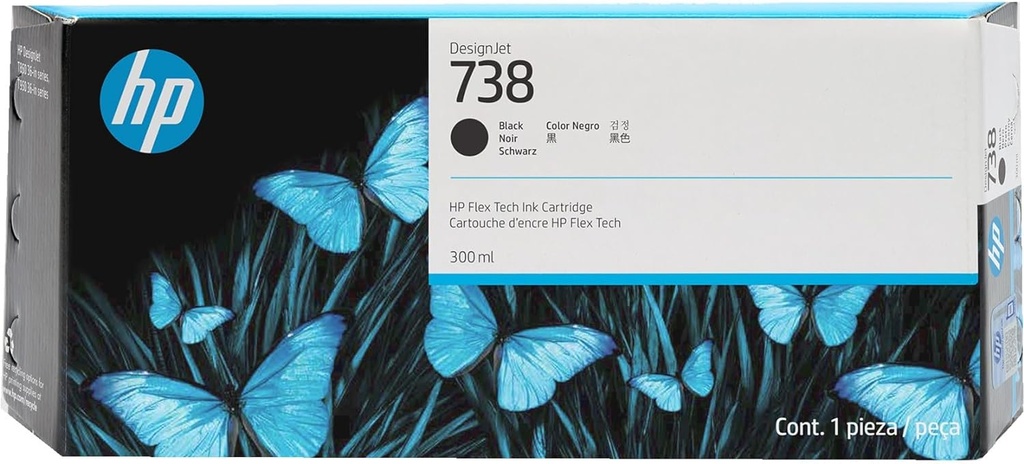 Cartus cerneala HP HP DesignJet T850, 498N8A, nr 738, 300 ml Black Original