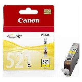 Cartus cerneala Canon Pixma IP3600, IP4600, IP4700, MP540, MP550, MP560, MP620, MP630, MP640, MP980, MP990, MX860, MX870, CLI-521Y, BS2936B001AA Yellow Original