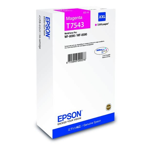[C13T754340] Cartus cerneala Epson WorkForce Pro WF 8590, WF 8010 7k Magenta Original