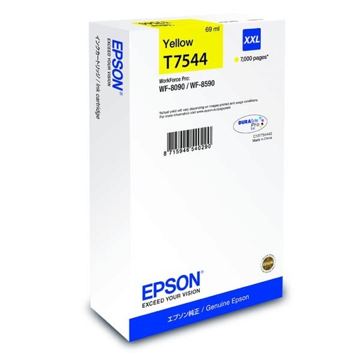 [C13T754440] Cartus cerneala Epson WorkForce Pro WF 8590, WF 8010 7k Yellow Original