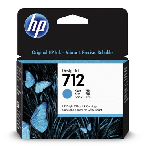 [3ED67A] Cartus cerneala HP DJ T630 NR.712 NR.712 3ED67A 29ml Cyan Original