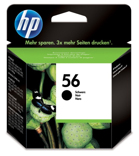 [C6656AE] Cartus cerneala HP DJ 5600, OJ 4105, DJ 5850, OJ 4255, OJ 4219, OJ 5510, DJ 5100, DJ 9600, DJ 450, OJ 4110, OJ 4215, OJ 5505, DJ 5550, DJ 450C, PSC 1310 NR.56 Black Original