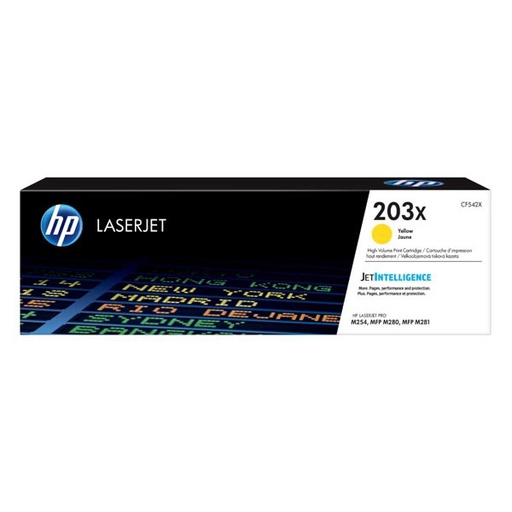 [CF542X] Cartus toner HP LJ PRO M254NW NR.203X NR.203X CF542X 2.5k Yellow Original