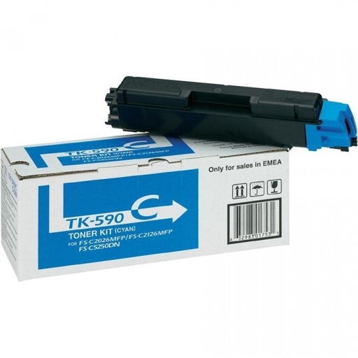 [TK-590CP] Cartus toner Kyocera Mita FS-C2016MFP TK-590C Cyan Promo Original