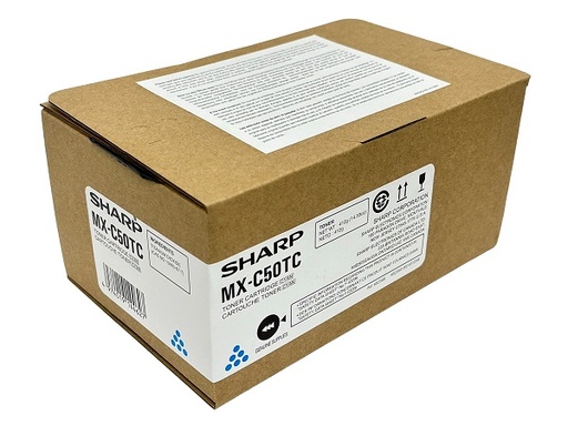 [MXC50TC] Cartus toner Sharp MX C 407 F, MX C 407 FEU, MX C 507 F, MX C 507 FEU MX-C50TC 20k Cyan Original