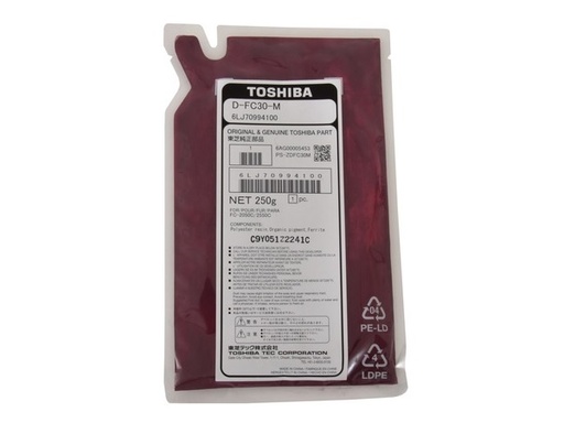 [D-FC30M] Developer Toshiba E-STUDIO 2000 AC, E-STUDIO 2010 AC, E-STUDIO 2500 AC, E-STUDIO 2510 AC,E-STUDIO 2000 AC, E-STUDIO 2510 AC,E-STUDIO 2050 C, E-STUDIO 2051 C 6LJ70994100,6LJ70994100,6LJ70384100, DFC30M,6LJ70384100, DFC30M Magenta Original