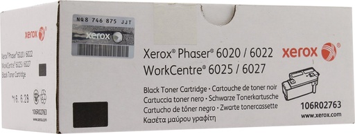 [106R02763] Cartus toner Xerox Phaser 6020, WC 6027, Phaser 6022, WC 6025 106R02763 Black Original