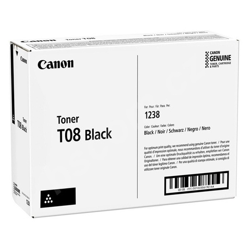[3010C006AA] Cartus toner Canon iSensysX 1238i, iSensysX 1238iF, iSensysX 1238P, iSensysX 1238Pr T08 Black Original