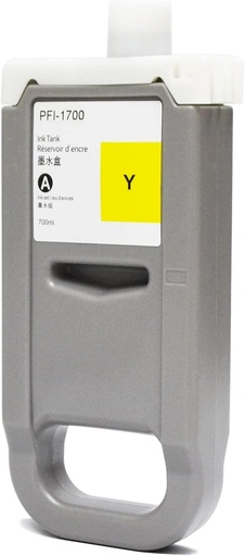 [0778C001AA] Pigment Ink Tank Canon PFI-1700 imagePROGRAF PRO-2100, imagePROGRAF PRO-4100S, imagePROGRAF PRO-4100, imagePROGRAF PRO-6100S, imagePROGRAF PRO-2000, imagePROGRAF PRO-4000S, imagePROGRAF PRO-6000S PFI-1700, 0778C001AA Yellow Original